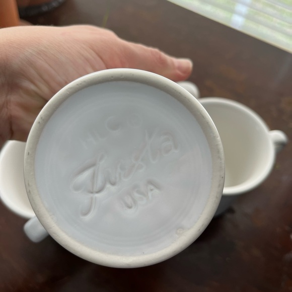 White Fiesta Java Mugs - Set of 4 - Picture 3 of 3